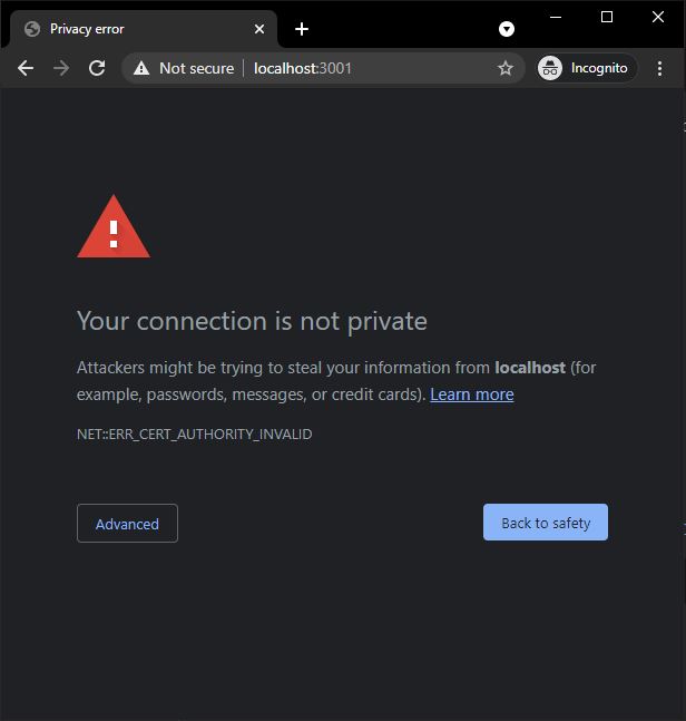 Invalid SSL Certificate